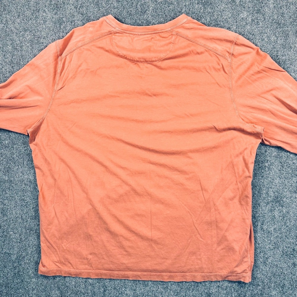 UNTUCKit Long-Sleeve Pima Cotton Zede Henley Shirt Men's 2XL Orange Stretch Big - Picture 3 of 10